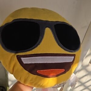 Yellow Emoji Pillow with Sunglasses